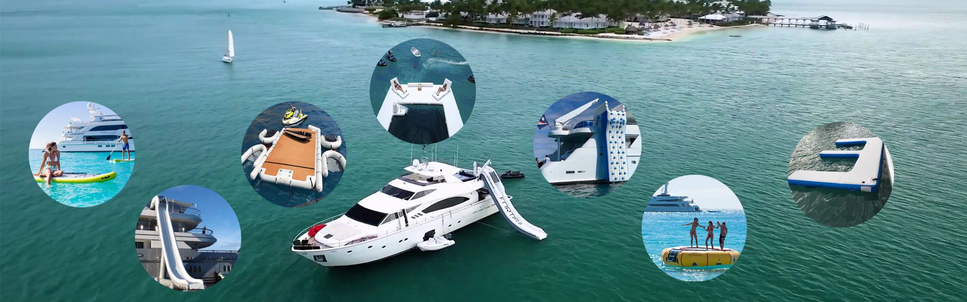 Inflatable Floating Water Sports Toys For Yacht
