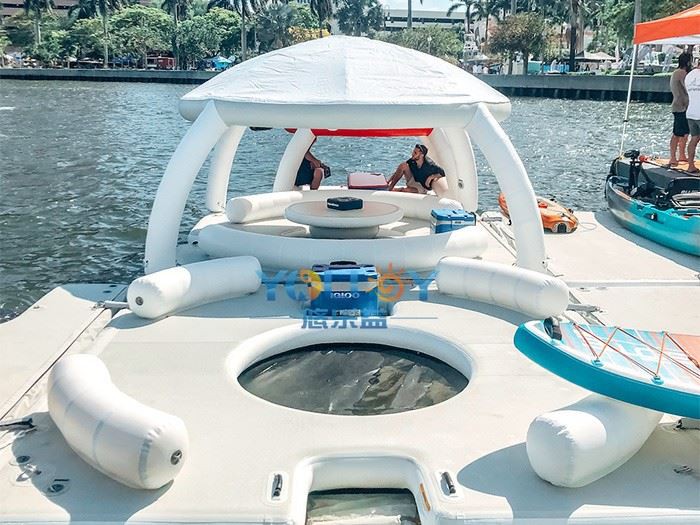 Inflatable Floating Island Water Leisure Platform